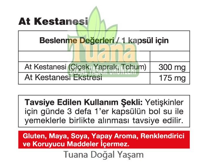 at kestanesi hapı horse chestnut extract talya basur hemoroid varis